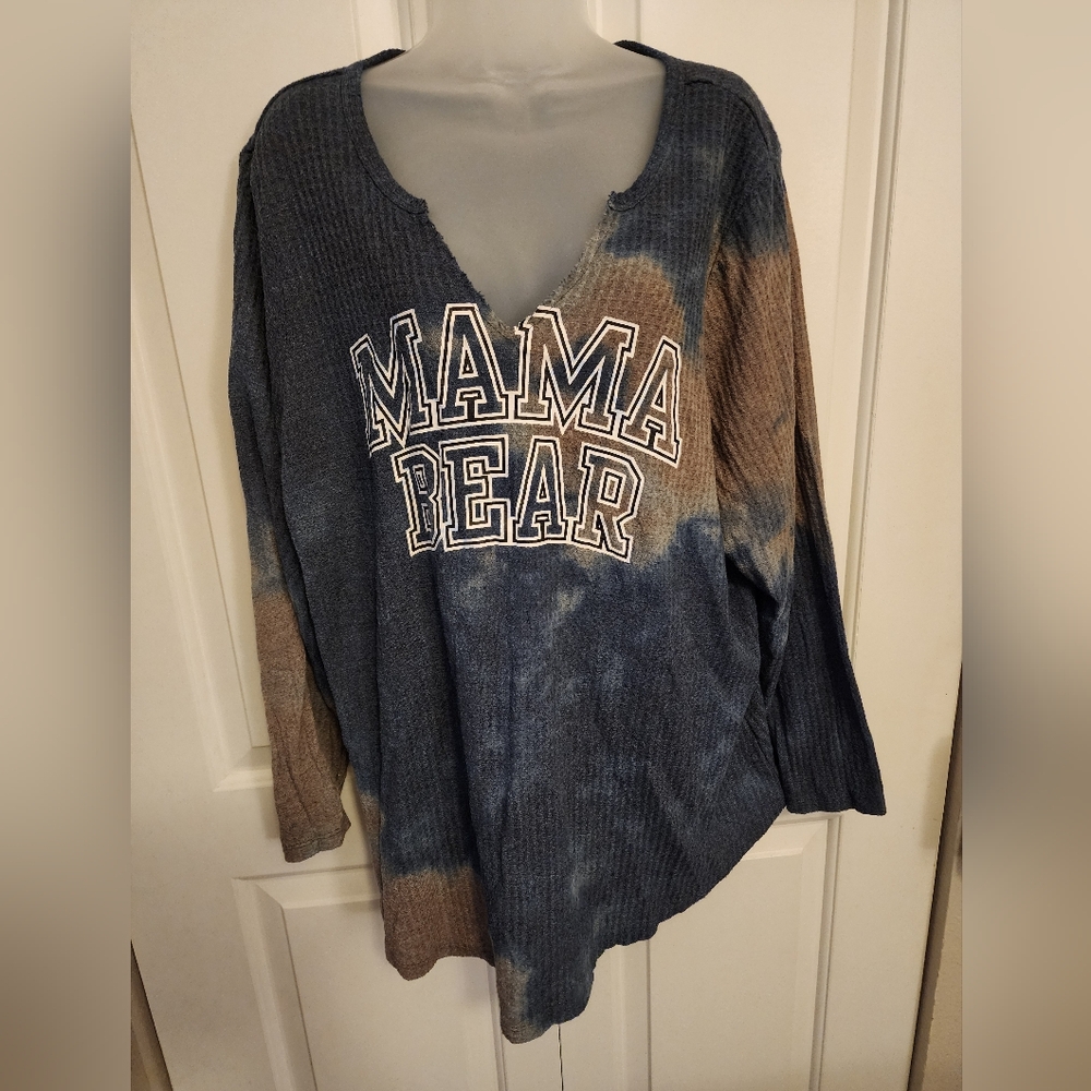 Waffle Classic MAMA BEAR Tie Dye Sweater!